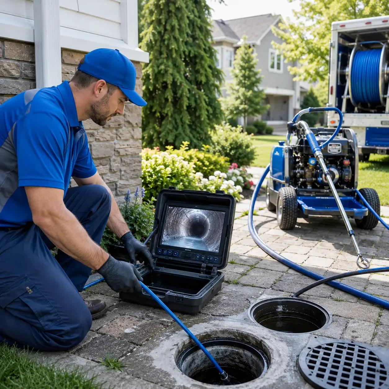 Outdoor drain cleaning professionals serving Woodbury, PA