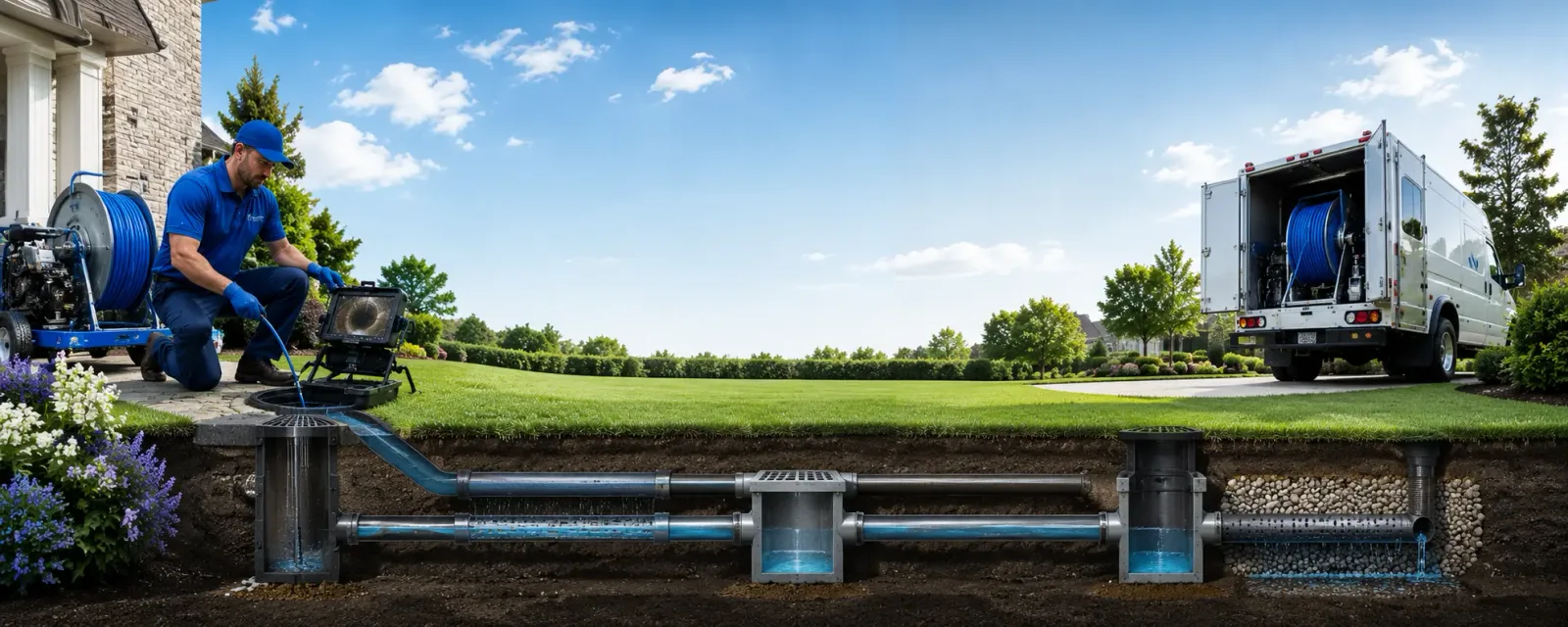 Outdoor drain cleaning information for Woodbury, PA